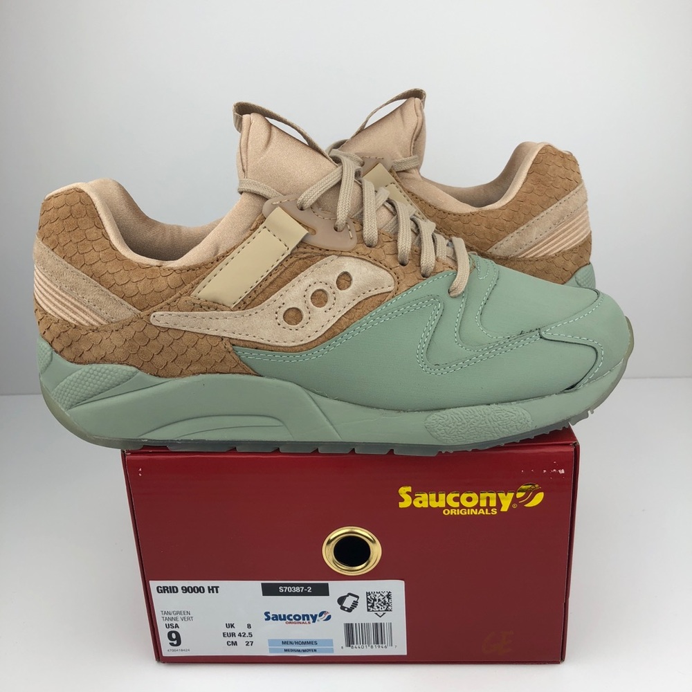 Saucony grid 9000 ht size 9 men’s tan green